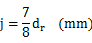 j=(7/8)dr